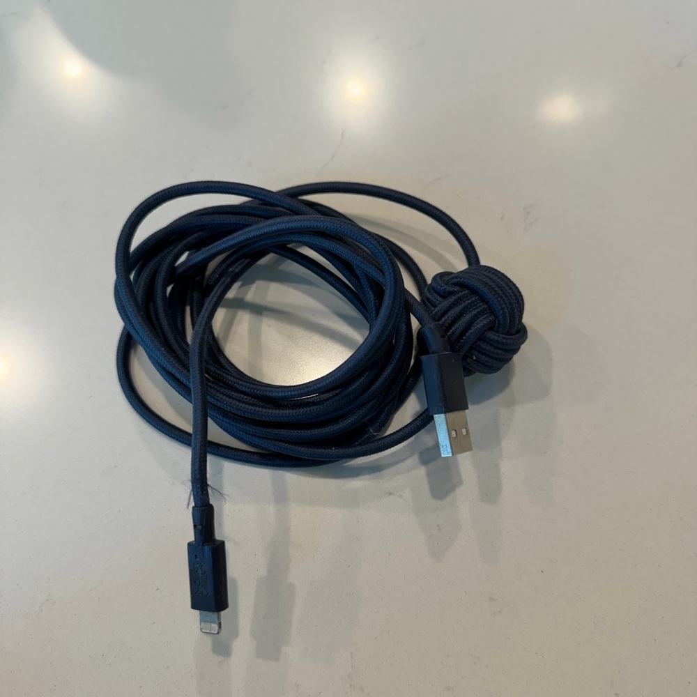 Blue charging cord